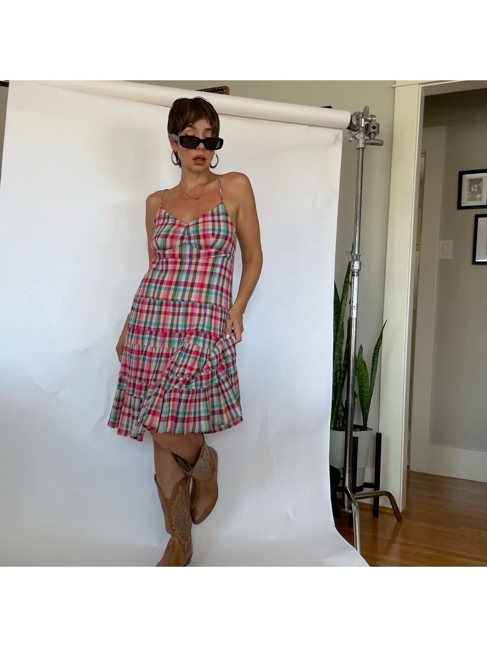 Y2K Plaid Dress